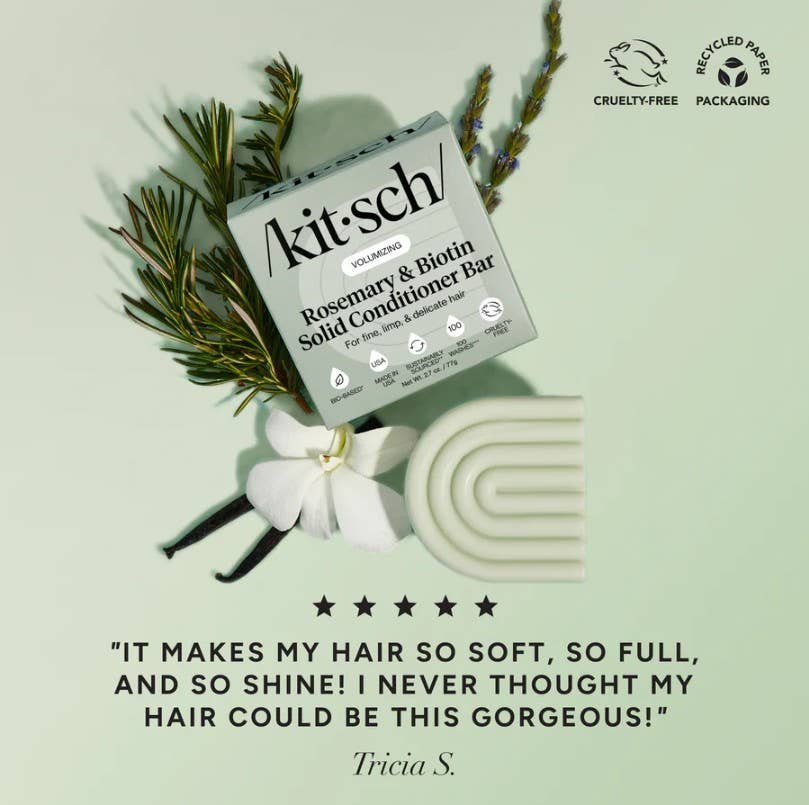 Kitsch Rosemary & Biotin Volumizing Shampoo & Conditioner Solid Bar Combo