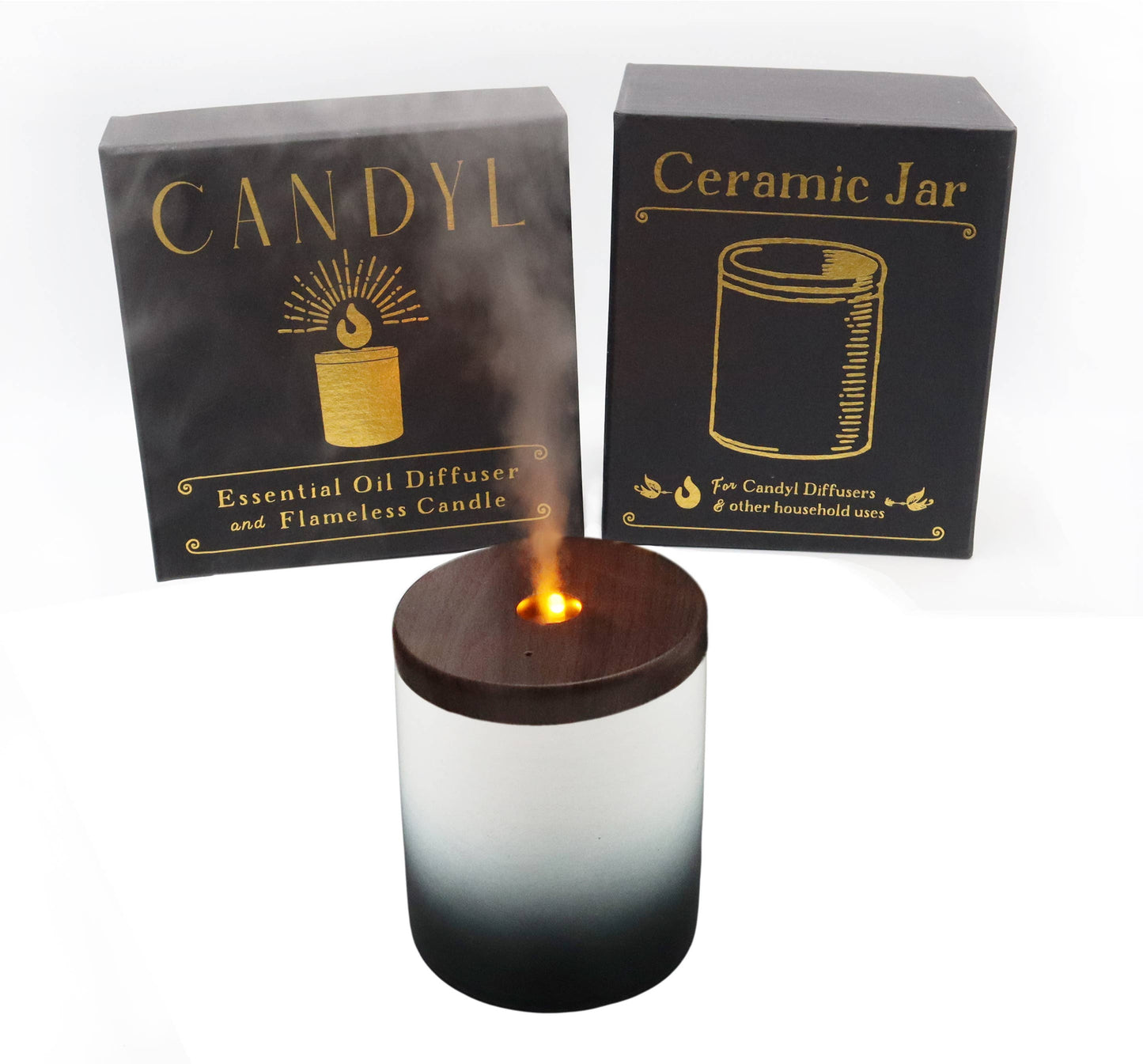 Candyl Essential Oil Diffuser with Candle Light Flame