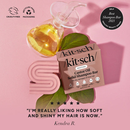 Kitsch Castor Oil Nourishing Shampoo & Conditioner Solid Bar Combo