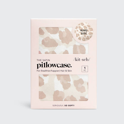 Satin Pillowcase King - Leopard