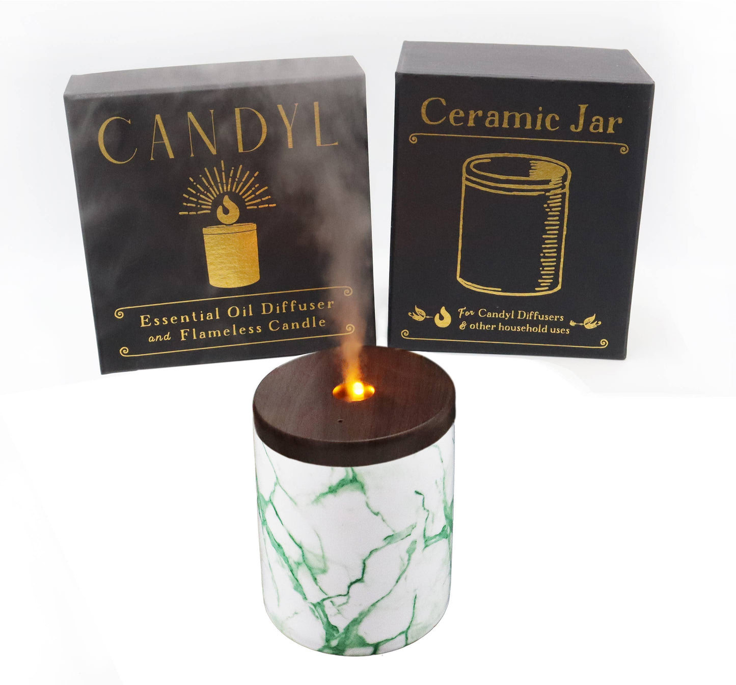 Candyl Essential Oil Diffuser with Candle Light Flame
