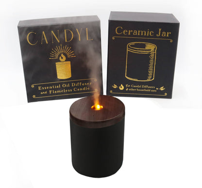 Candyl Essential Oil Diffuser with Candle Light Flame