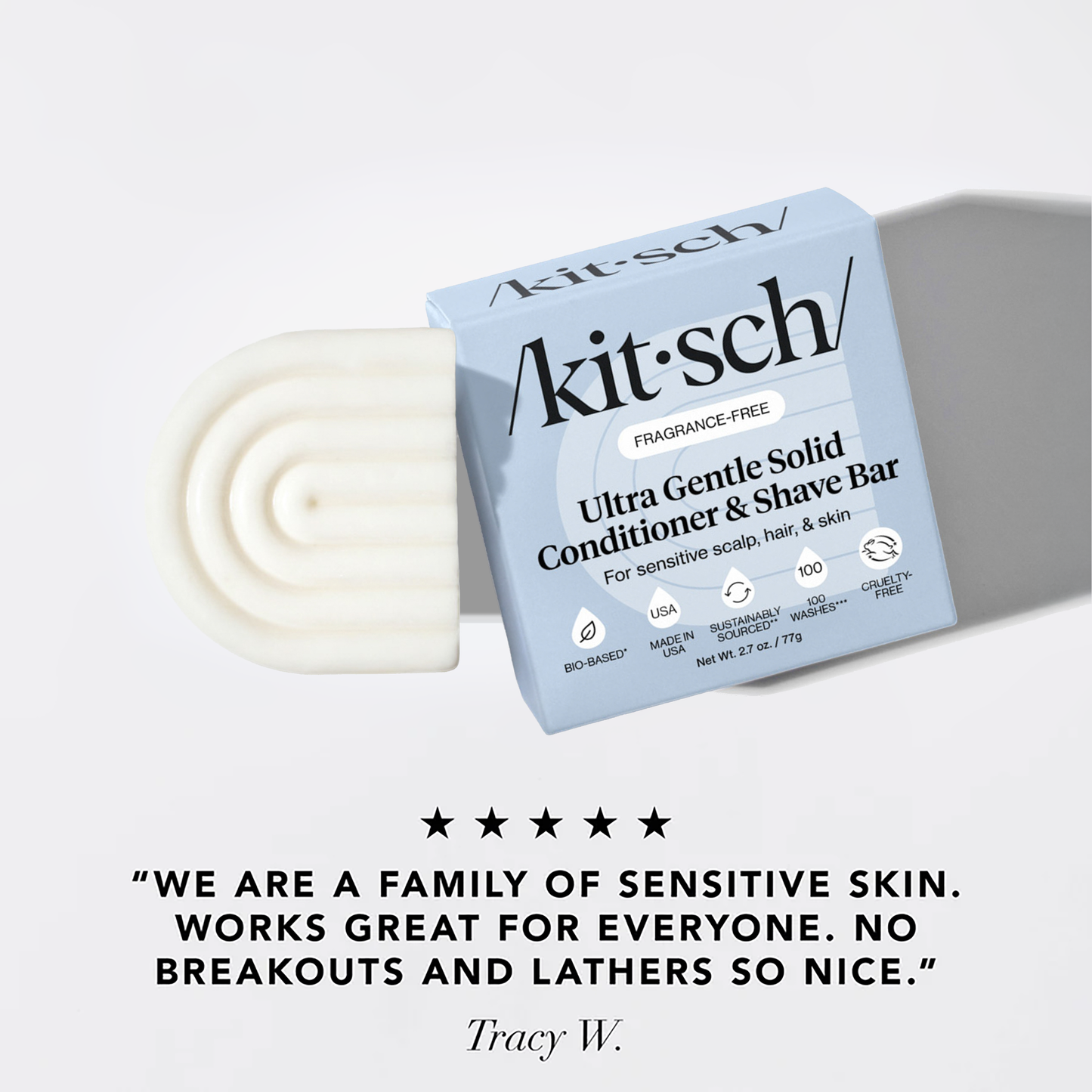 Kitsch Ultra Sensitive Shampoo & Conditioner Solid Bar Combo