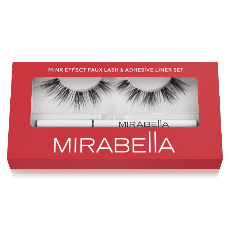 Mirabella Mink Effect Faux Lash & Adhesive Liner Set