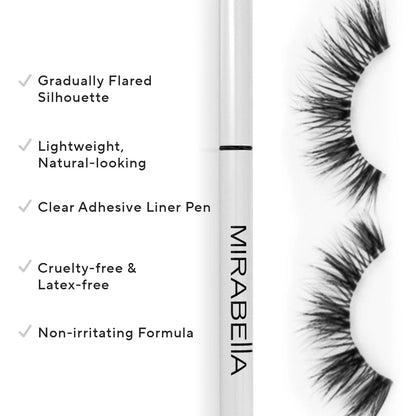 Mirabella Mink Effect Faux Lash & Adhesive Liner Set