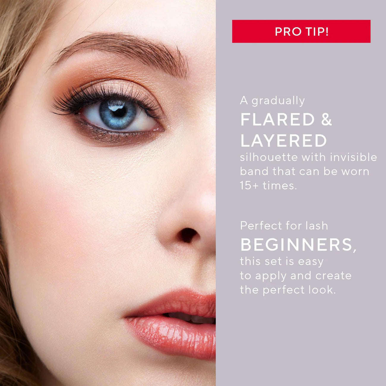 Mirabella Mink Effect Faux Lash & Adhesive Liner Set