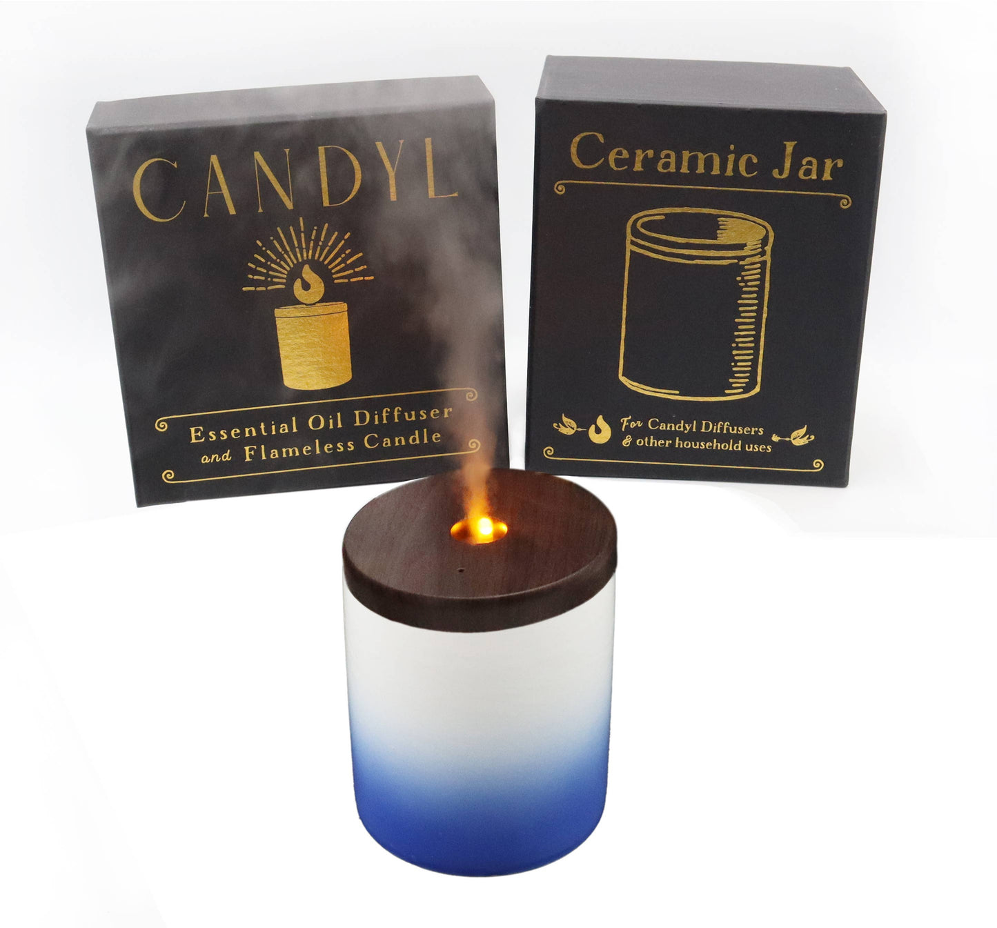 Candyl Essential Oil Diffuser with Candle Light Flame
