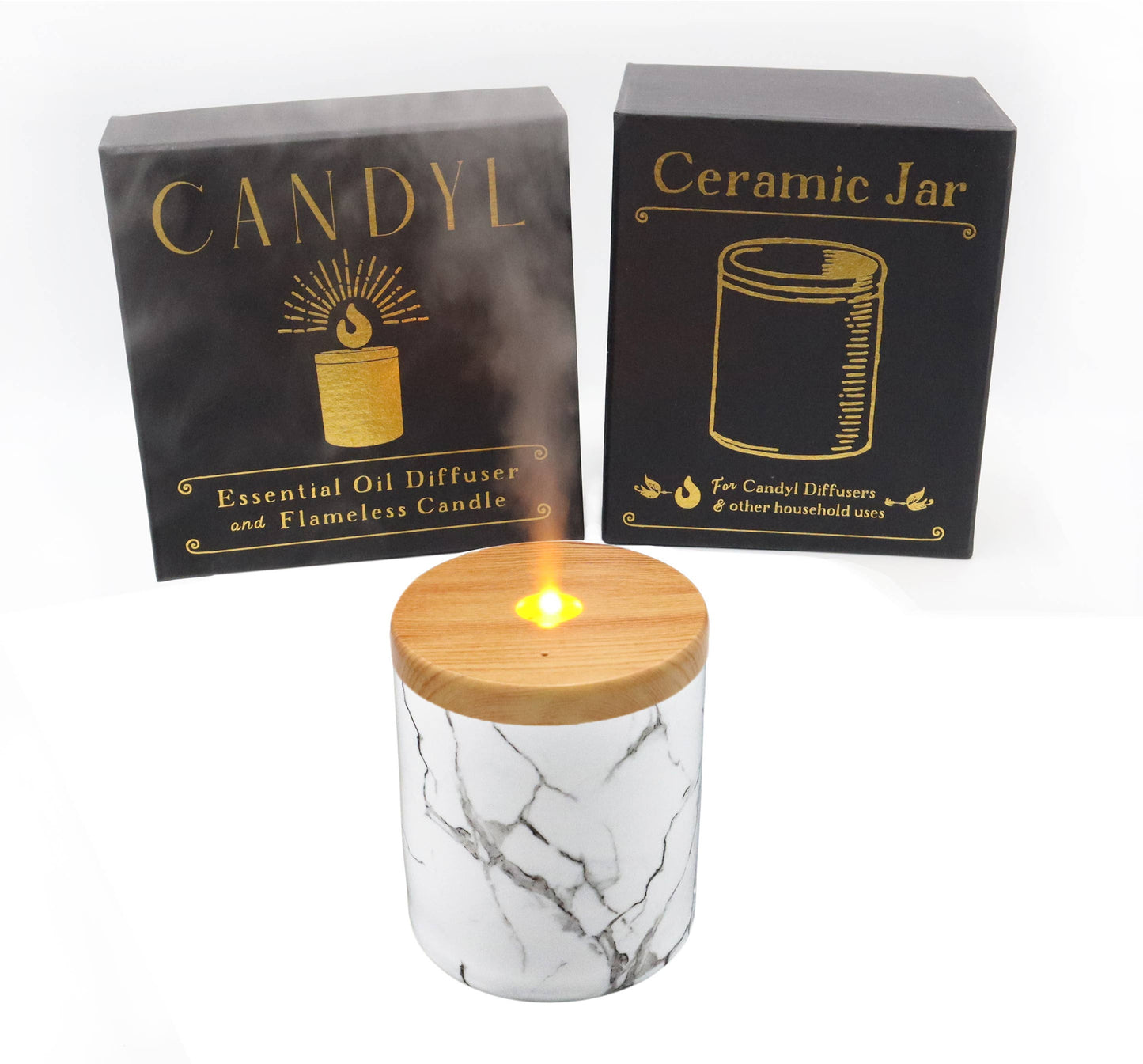 Candyl Essential Oil Diffuser with Candle Light Flame