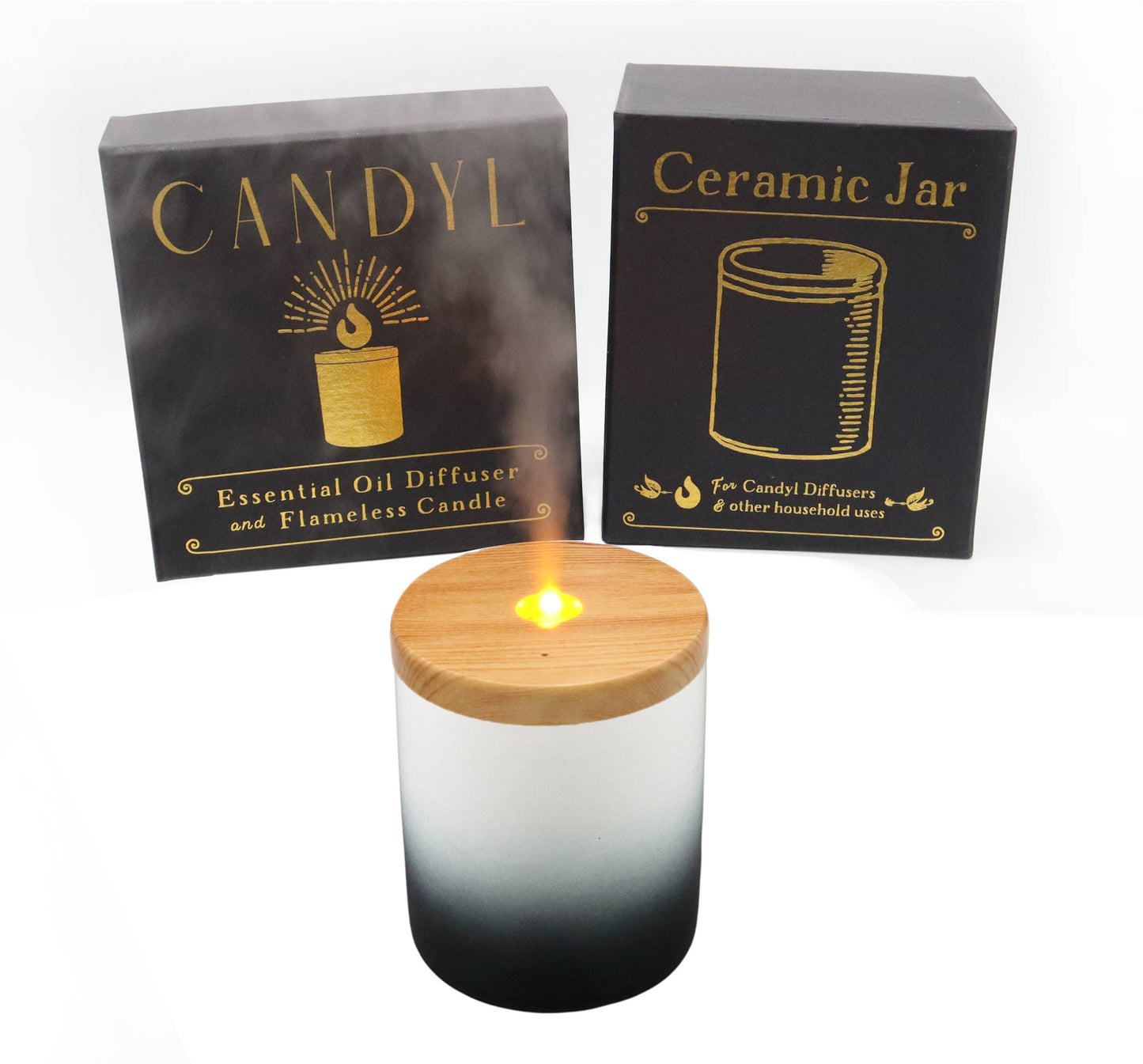 Candyl Essential Oil Diffuser with Candle Light Flame