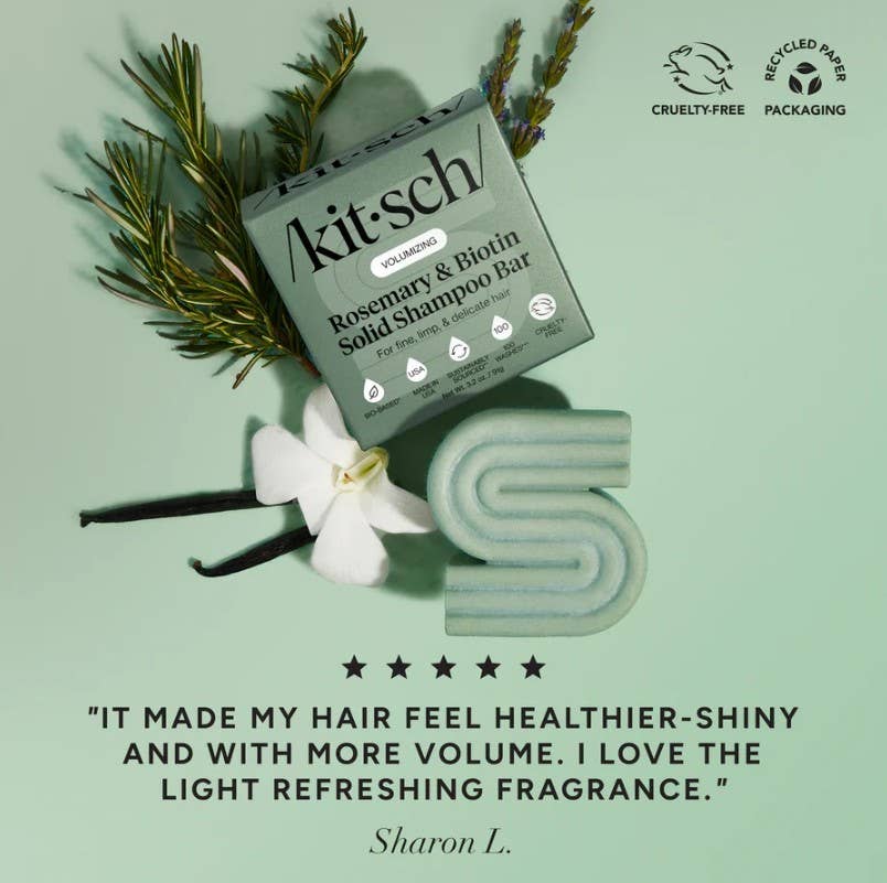 Kitsch Rosemary & Biotin Volumizing Shampoo & Conditioner Solid Bar Combo