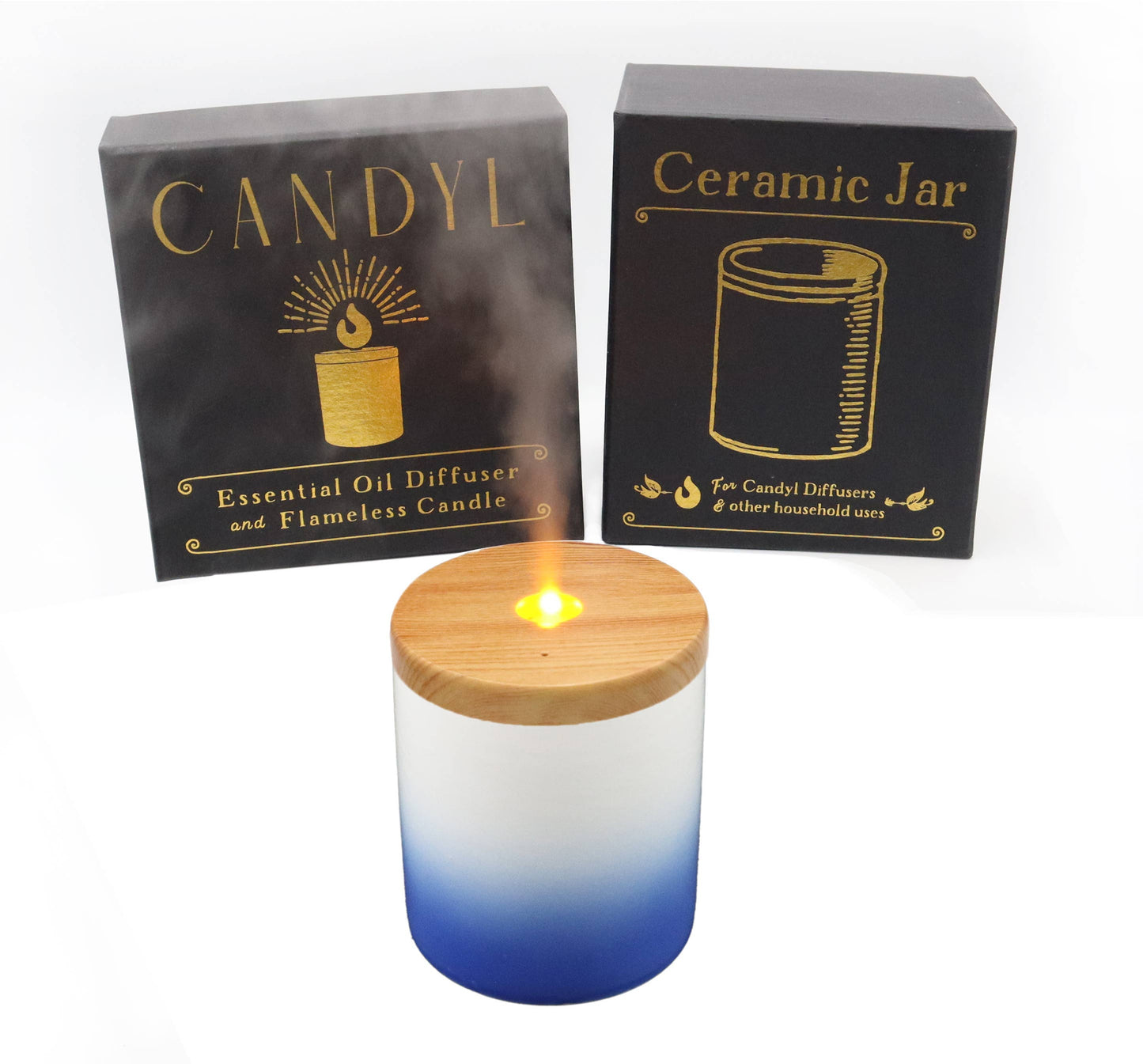 Candyl Essential Oil Diffuser with Candle Light Flame