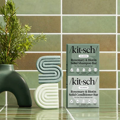 Kitsch Rosemary & Biotin Volumizing Shampoo & Conditioner Solid Bar Combo