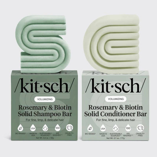 Kitsch Rosemary & Biotin Volumizing Shampoo & Conditioner Solid Bar Combo