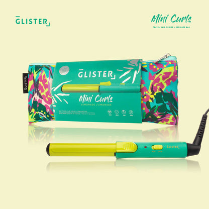 Glister Mini Curls Travel Clip Hair Curler + Designer Pouch